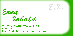 emma kobold business card